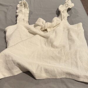 Madewell Cream Textured Tank Top